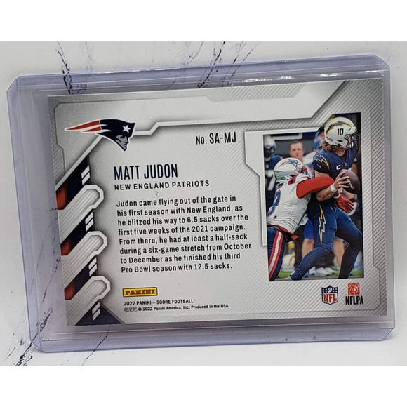 2022 Score Sack Attack Matt Judon #SA-MJ Patriots - Picture 2 of 4